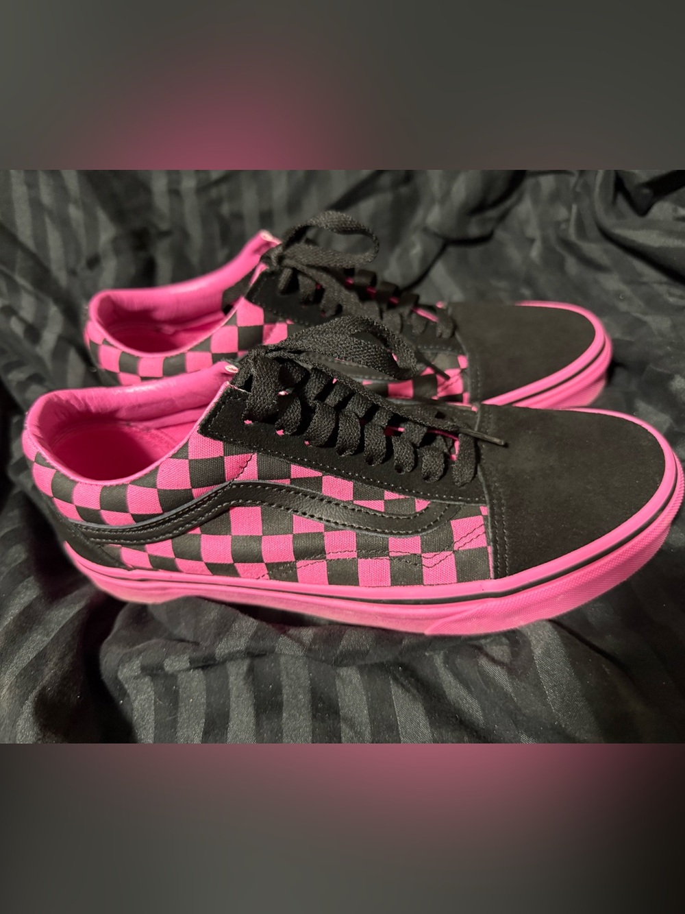 Vans Old Skool Mono Checker hot pink